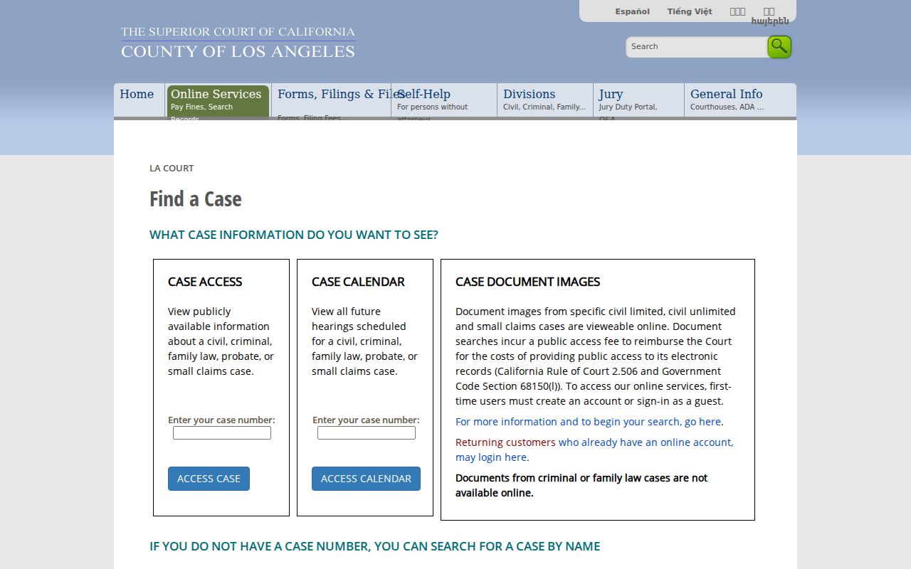 South Pasadena residents directory Los Angeles court case search