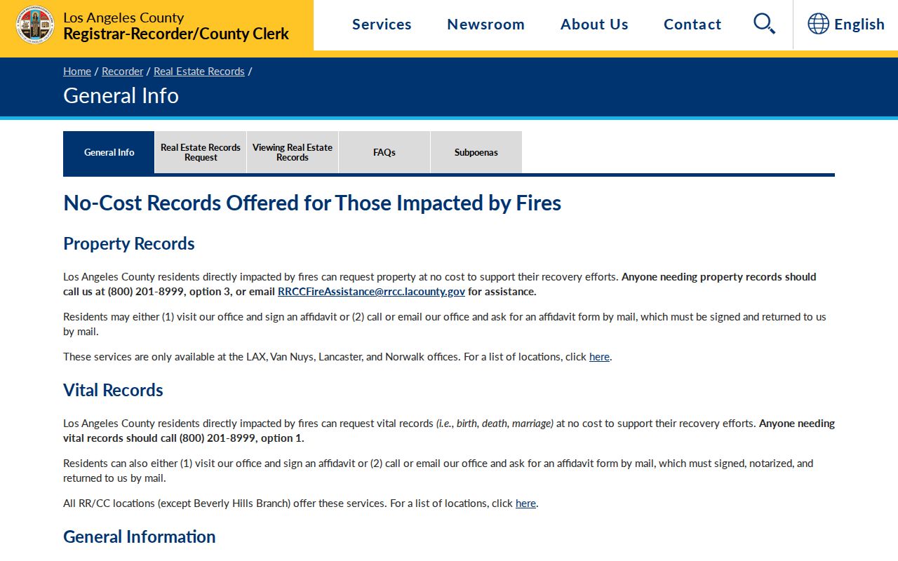 South Pasadena residents directory Los Angeles County recorder access
