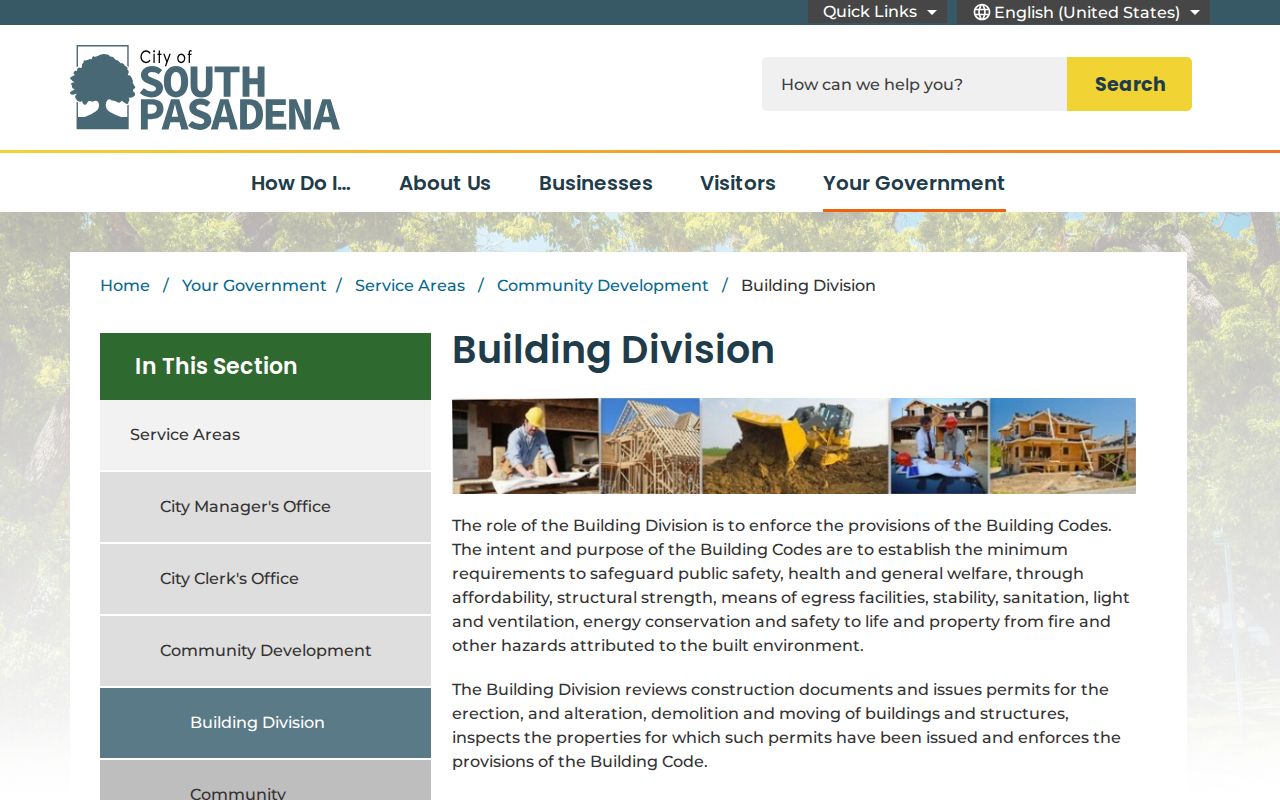 South Pasadena street directory building permit records